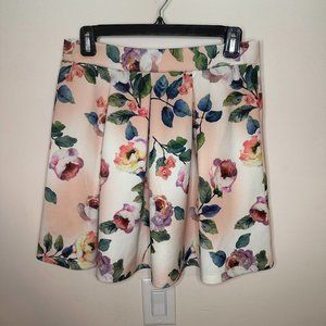 Floral Mini Skater Skirt